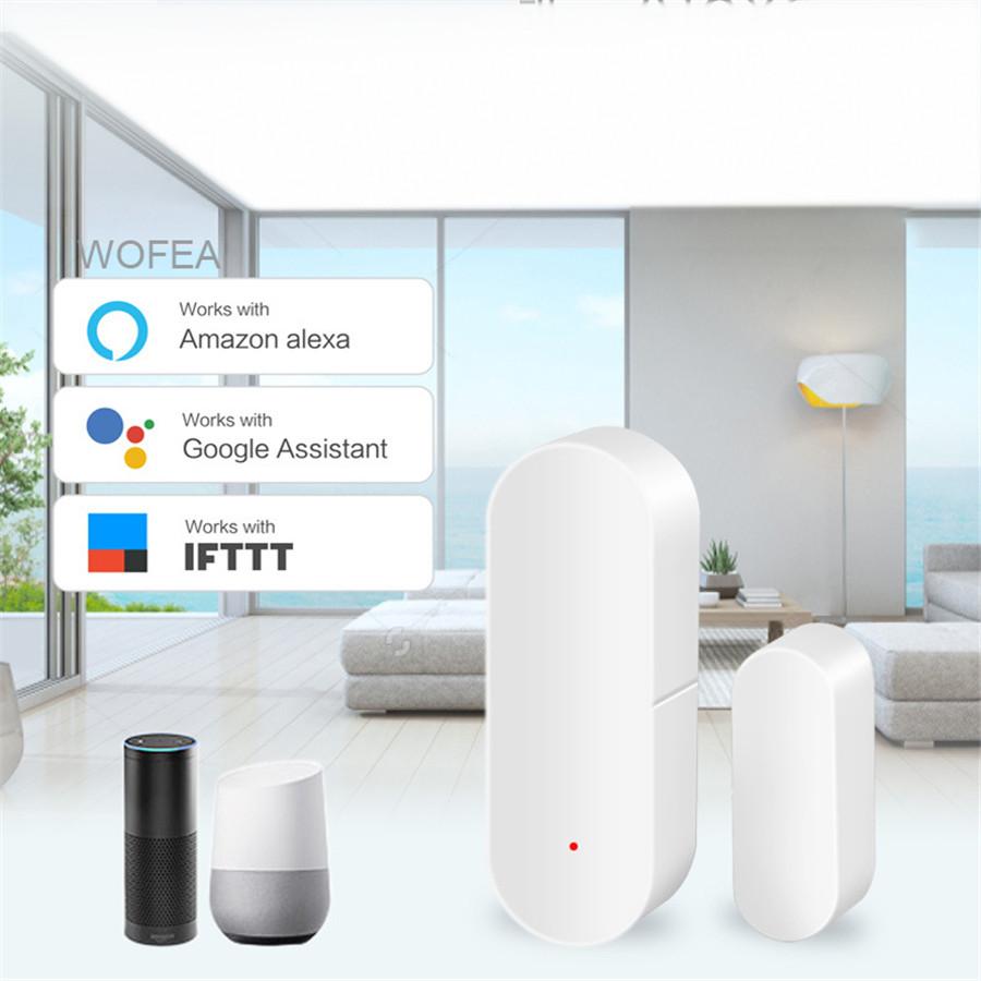 WiFi Door Window Sensor Detector Security Alarm for Google Home Alexa for Tuya