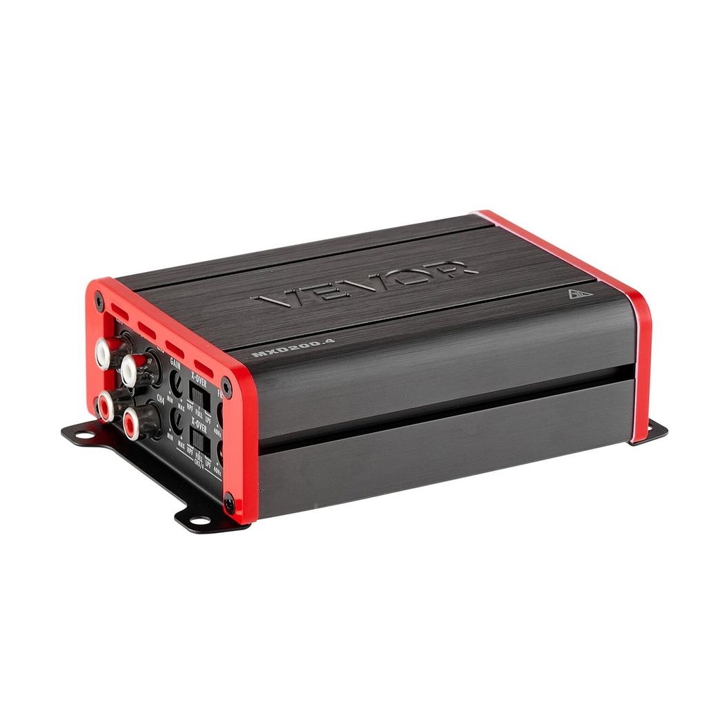 Car Audio Amplifier, 4-Channel Bridgeable Car Amplifier, Multichannel Class D Stereo Amp, Max. 4 X 120W At 4 Ohms / 4 X 200W At 2 Ohms, High Output,