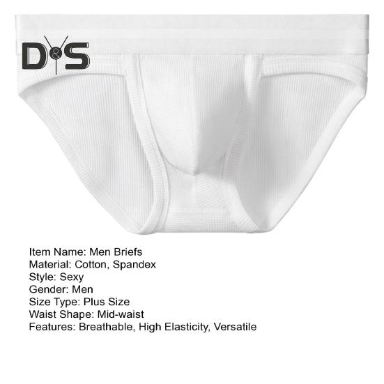 Slip da Uomo a Vita Media Mutandine a Colore a Contrasto con Supporto per Scroto Cinturino Mercerizzato Alta Elasticità Intimo