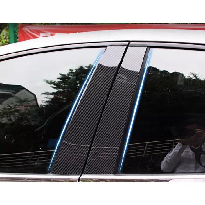 For Kia Forte K3 14-2018 Carbon Fiber PC Window Center BC Pillar Cover Trim