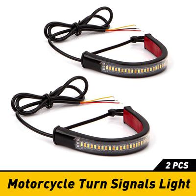 2 Pièces Clignotants LED Universels pour Moto Lampe de Moto Indicateurs Lumineux Super Lumineux Ambre Blanc Accessoires Moto