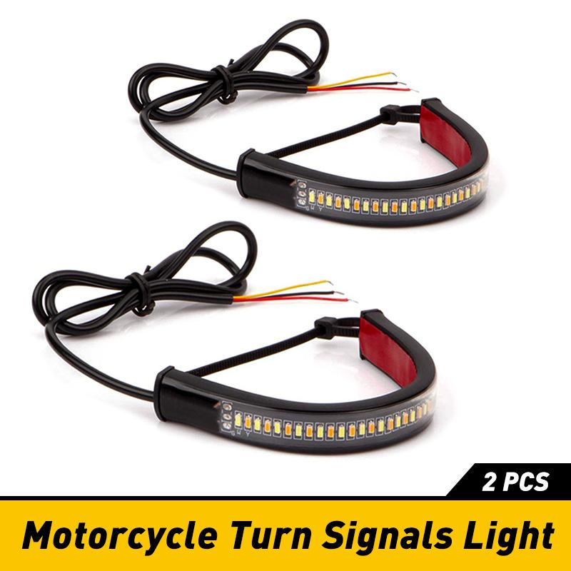 2Pcs Universal LED Motorcycle Turn Signal Light Motorbike Lamp Indicators Light Super Bright Amber White Motorcycle Accessories