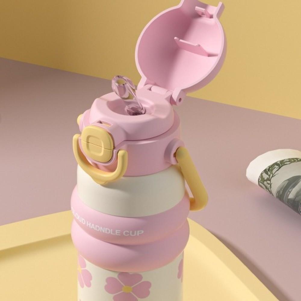 Leak-Proof Handheld Thermos Cup Portable Thermos Water Bottle Creative Vacuum Flask  Daily Use