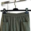 Spring and Summer Cotton and Linen Literary Skirt Retro Simple Mid-length Elastic Waist A-line Skirt