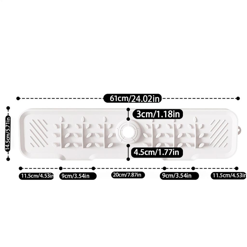 Sink Faucet Mat Silicone Fast Drying Drain Pad Kitchen Sink Splash Guard For Draining Home Bathroom Under Counter Around Behind