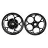 Front & Rear Wheel Rim Set 3.0x12" Black For Vespa Sprint Primavera 50 125 150