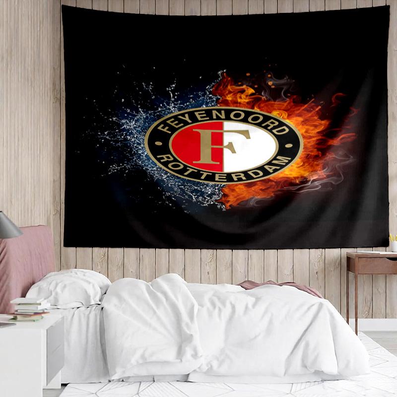 1 ST Feyenoord Rotterdam Logo Wandkleed, Uniek Ontwerp Wandkleed, Geschikt voor Slaapkamer, Woonkamer, Speelkamer, Hartverwarmende Vakantiecadeaus