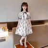 Girls Dress Summer Vintage Qipao Dress Ink Painted Children's Princess Dress Summer Flower Girl Dresses