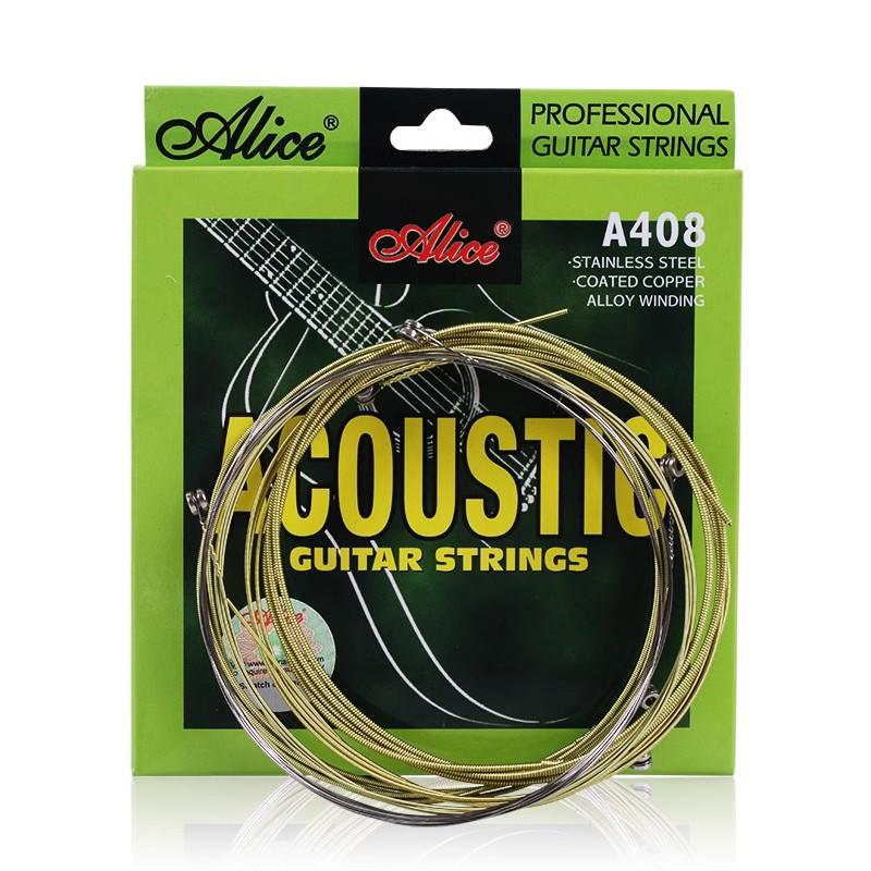 Alice Folk Guitar Strings Set: 6 Rust-Proof Steel Core Strings for Acoustic Guitars