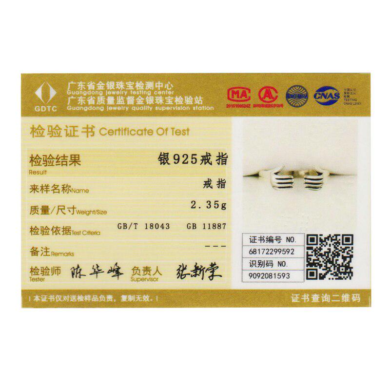 WOSTU Bagues réglables en argent Sterling 925 pour femmes, bijoux fins authentiques, cadeau