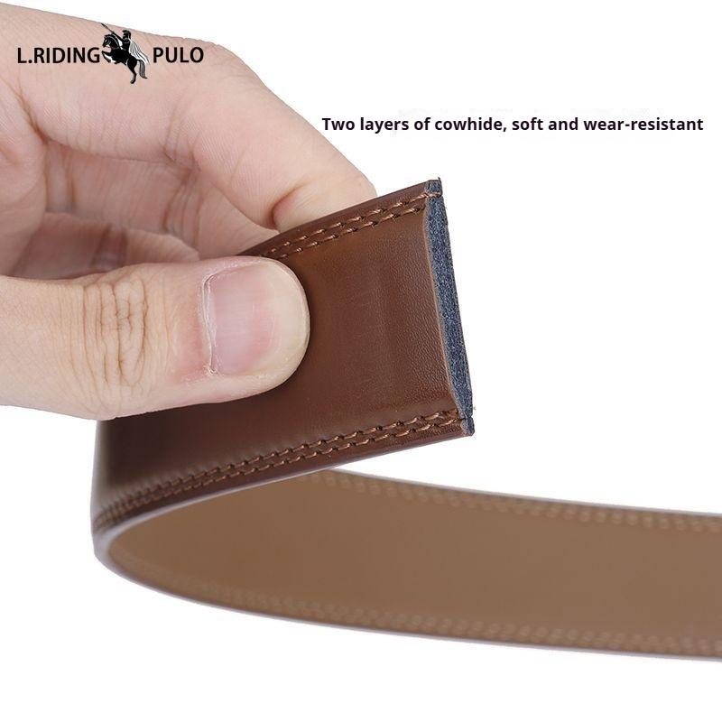 High Quality Men's Belt Automatic Buckle Genuine Cowhide Simple Casual Business All-match Men's Trouser Belt