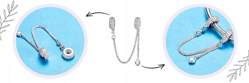 Charms Chain Security 925 Zircons Charms Pr 925
