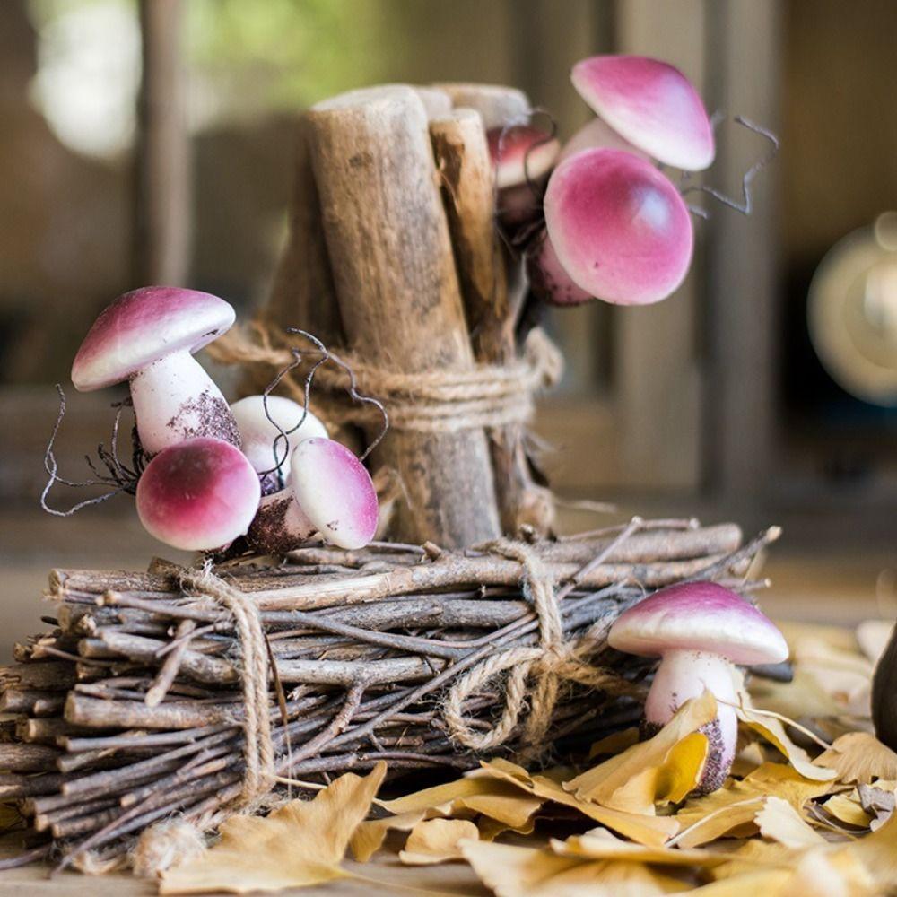 Realistische künstliche Pilze Niedliche lebensechte Pilz-Dekorationen Kreative handgefertigte Bonsai-Dekoration Außen-Gartendekoration