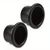 2 soportes de plástico negro para vasos de agua y bebidas, soporte de cenicero empotrado, accesorios universales para autocaravanas, coches, barcos, remolques.