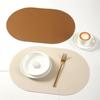 Solid Color Leather Placemat Heat High Temperature Resistance Household Dining Table Insulation Pad Waterproof Anti Slip Mat