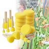 22x Sponge Stamp Painting Accessories Wooden Handle, Girls and Boys Early Education Paintbrush Art