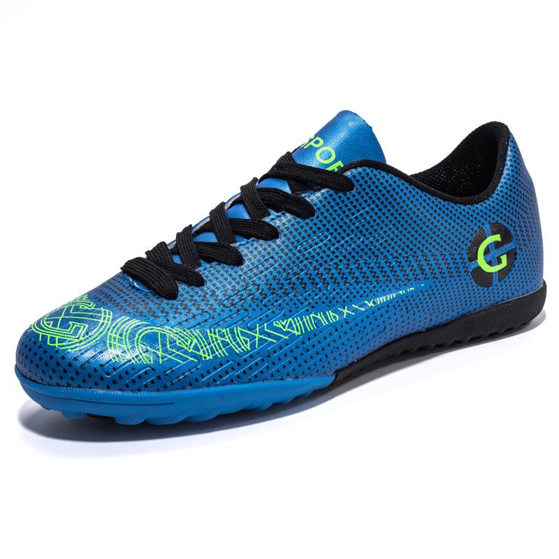 Large size high-top football shoes, men's and children's fly-woven socks, broken nails, artificial turf AG nails competition training shoes