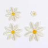36 Stück Blumenmuster Gänseblümchen Aufnäher DIY Bastelbedarf mit Thermokleber Sonnenblume Aufbügelbilder 4 Größen Stickerei