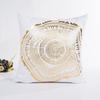 Gold Foil Printing Pillow Case Sofa Waist Throw Cushion Cover Home Decor 