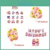 Conjunto de Balões Coloridos de Decoração para Festa de Aniversário do Kirby Para Adultos e Crianças