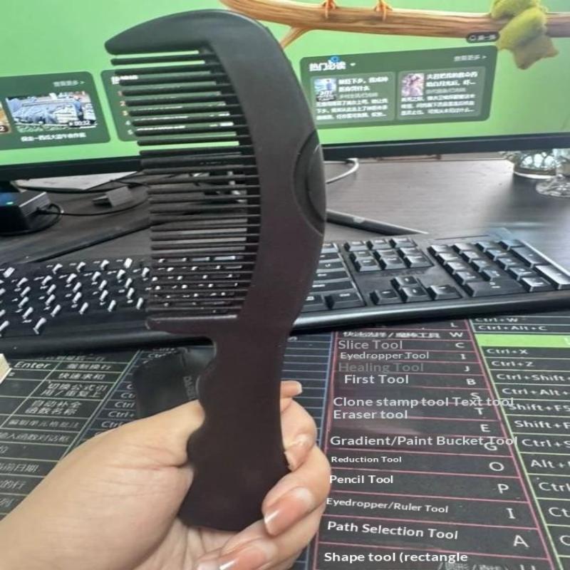 Hollow Scalp Massage Comb Oil Removing Hair Comb Portable Anti Greasy Hair Cleaning Comb For Home Travel Hair Care