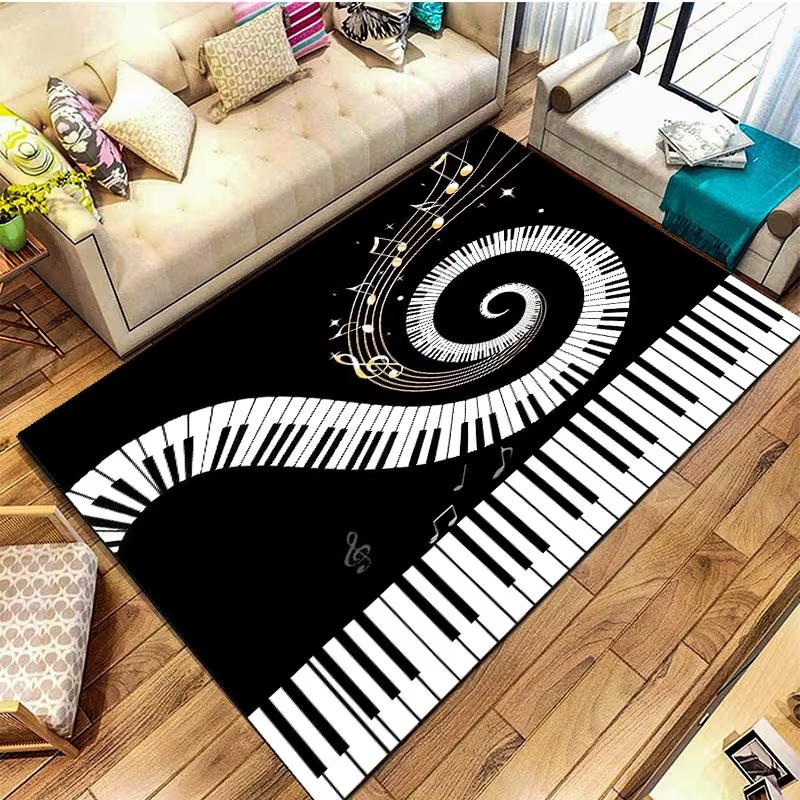 

Modern Minimalist Black Musical Note Welcome Slogan Floor Mat Non Slip Thick Door Mat, Home Decoration Front Door Welcome Mat 40x60cm