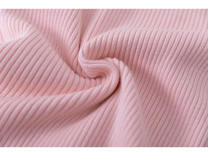 2023 Baby Girl Beaded High Neck Fleece Lined Sweater Shirt