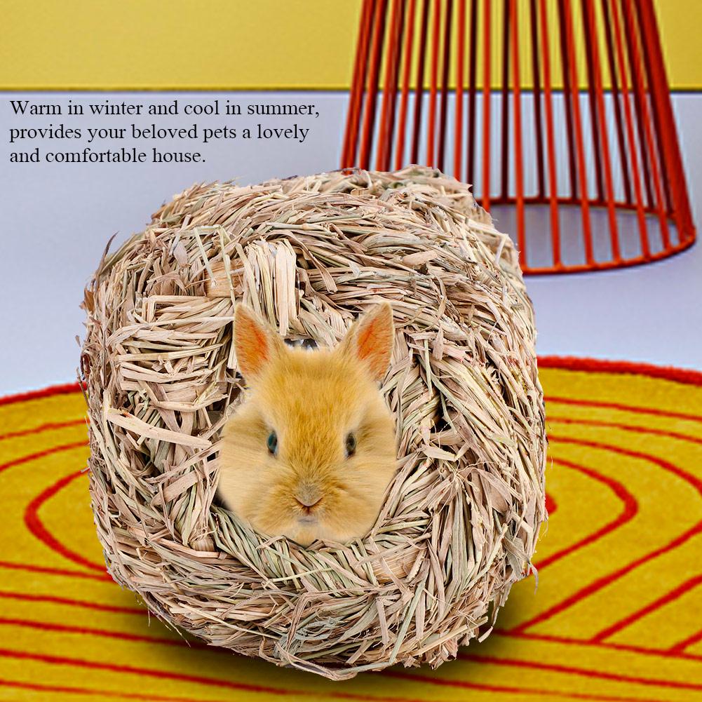Durable Rabbit Grass House Chew Toy Mat Bed for Hamster Guinea Pig Bunny