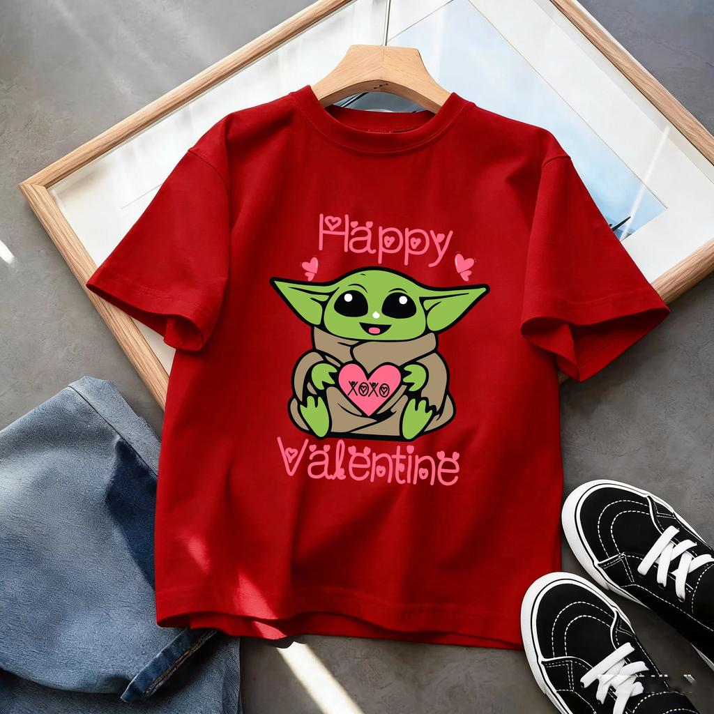 Hot Sale Star Wars Baby Yoda Graphic Kids Short Sleeve T Shirt Premium Breathable All Match Tee Toddler Boys Girls Summer Trendy