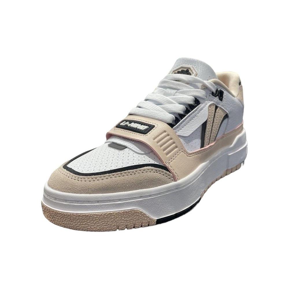 New LiNing Badfive 1 Slip Resistant, Abrasion Resistant, Lightweight Low Top Skateboard Shoes Women's White Pink ABCK004-1