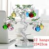Crystal Apple Tree Ornaments Apples Glass Fengshui Crafts Home Decor Figurines Christmas Gift Souvenir