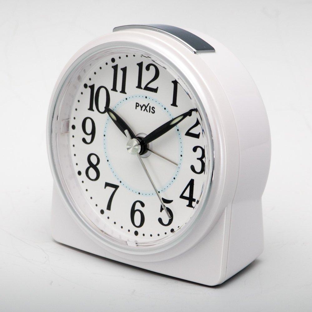 Seiko PYXIS Alarm Clock, Analog, White, Pearl, NR439W, SEIKO