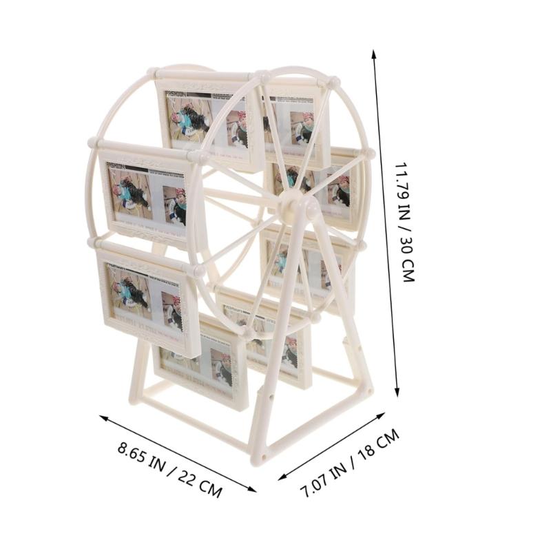 Rotating Ferris Wheel Picture Frame Carousels Picture Frame Desktop Decorations for Home Office Desktop Photo Display