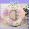 Hot Selling Classical Natural Floral Print Pink Thick Pvc Inflatable Swim Ring Pool Safety Ring Wholesale 60 70 80 90
