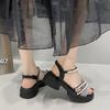 Ladies Shoes Pearl Platform Roman Style Women's Sandals Vintage Comfort Low Price Luxury Summer