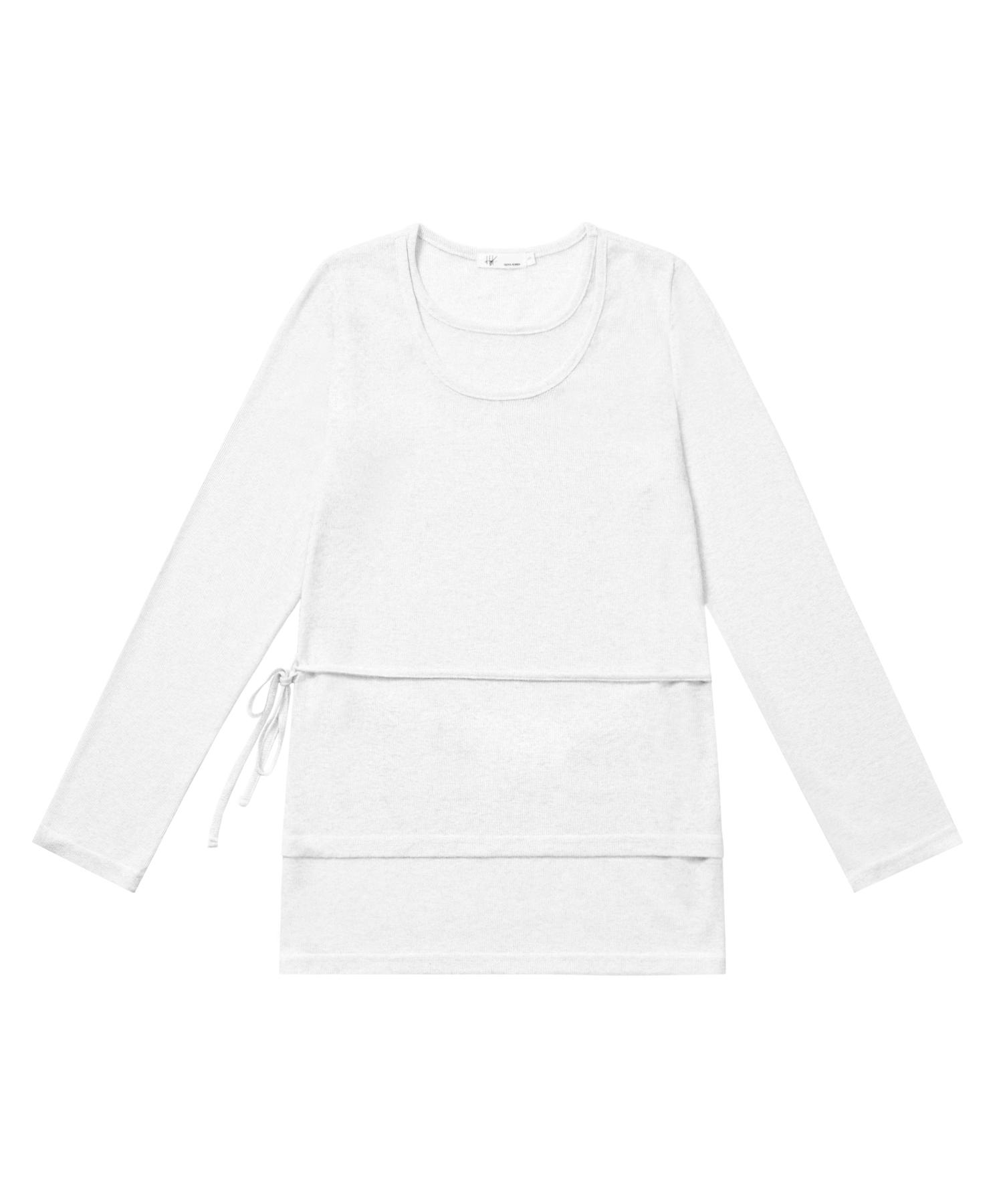Двухслойный топ с боковыми разрезами Hye Young Kim - Белый White (White)/M