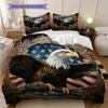 American Bald Eagle Poster Bedding, Duvet Cover, Pillowcase, Home Decoration, Birthday Gift (1 * Duvet Cover+2 * Pillowcase, Coreless)
