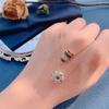 Swarovski Donut & Coffee Gold-Plated Necklace Set 5459142