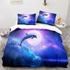 Dolphin Duvet Cover King Queen Size Lovely Sea Life Bedding Set For Kids Boy Girl Cute Ocean Animal 2/3pcs Polyester Quilt Cover