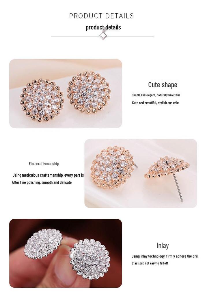 Florale Strass-Steckerohrringe: Elegantes, mädchenhaftes Modeaccessoire