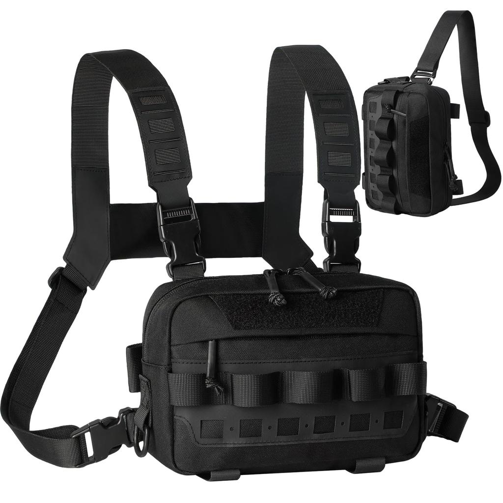 Outdoor Chest Bag for Men Rig Vest Men's Fishing Lures Tackle Waist Pack Outdoor Camping Hiking Hunting Running Tactical Bag