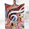 Musical Guitar Pattern Printed Blanket for Sofa Bed Travel Camping Living Room Office Conditioning Blanket for All Seasons Gifts