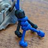 Braided Rope Keyring Skeleton Soldier Backpack Pendant Keychain with Helmet Design Portable Lightweight Keyring