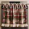 Decorative Christmas Oven Short Curtain Ruffled Edge Cabinet Curtain  Kitchen Window