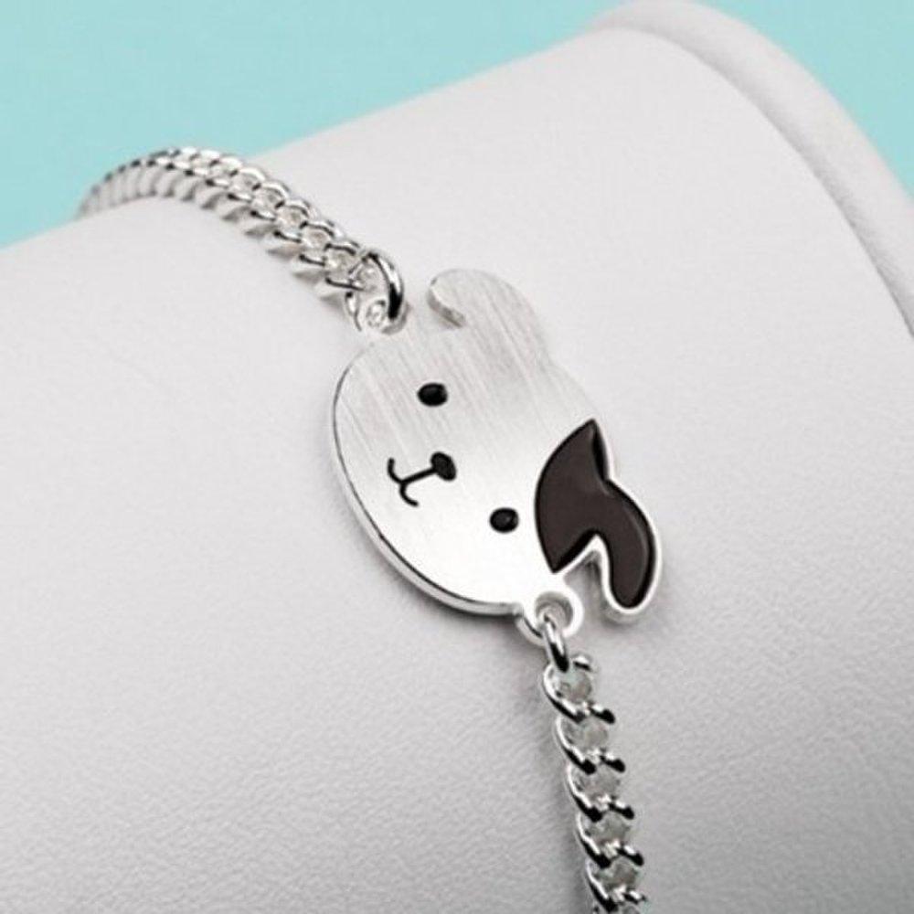 [As Little] Children's Silver Bracelet Kids Child Silver 925 Dog Puppy Band