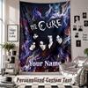 Wandbehang mit individuellem Namen & Text, The Cure Dekorationstuch für das Schlafzimmer