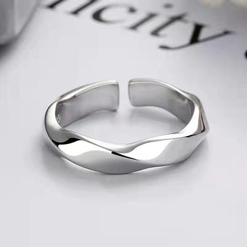 925 Silver Broken Ring Adjustable Vintage Jewelry Layered Women Ring Girl Fashion Accessories Party Birthday Gift Trendy