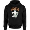 Halloween Lässiger Herren Baumwoll-Hoodie Street Vintage Pullover Herbst und Winter Ich mache es mit dem Licht aus Unisex Hoodie