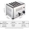 Commercial Toaster Oven: 4-Slice & 6-Slice Bread Maker for Home Use—Perfect for Toasting, Sandwiches, Breakfast, Baking, and Roujiamo