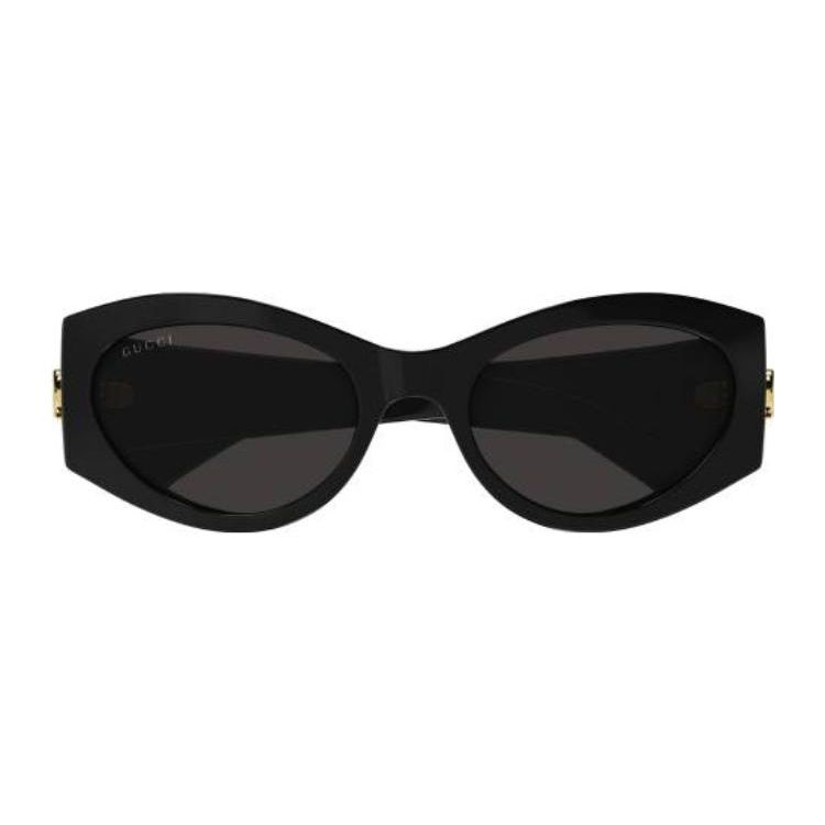 Gucci Logo Pattern Cat Eye Sunglasses Men Sunglasses Black GG1401S001